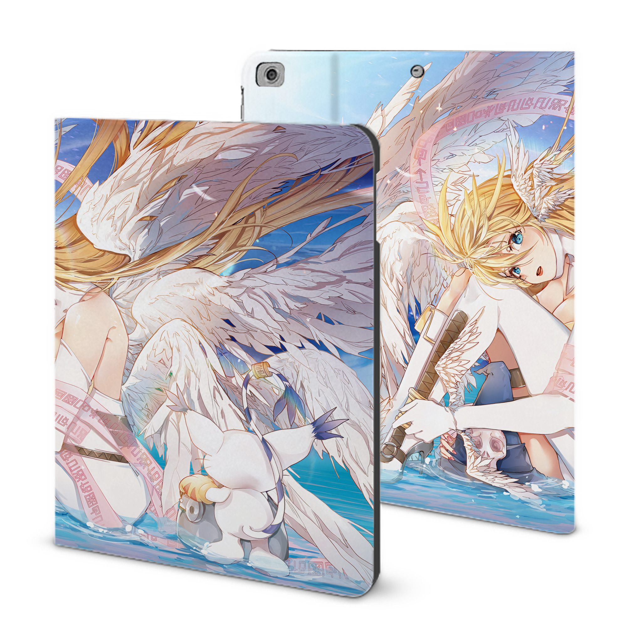 （画像用） Digimon デジタルモンスター/デジモン IPad ケース ブック型 PUレザー TPU 耐衝撃 軽量 薄型 ペン収納なし 全面保護 IPad 各モデル対応